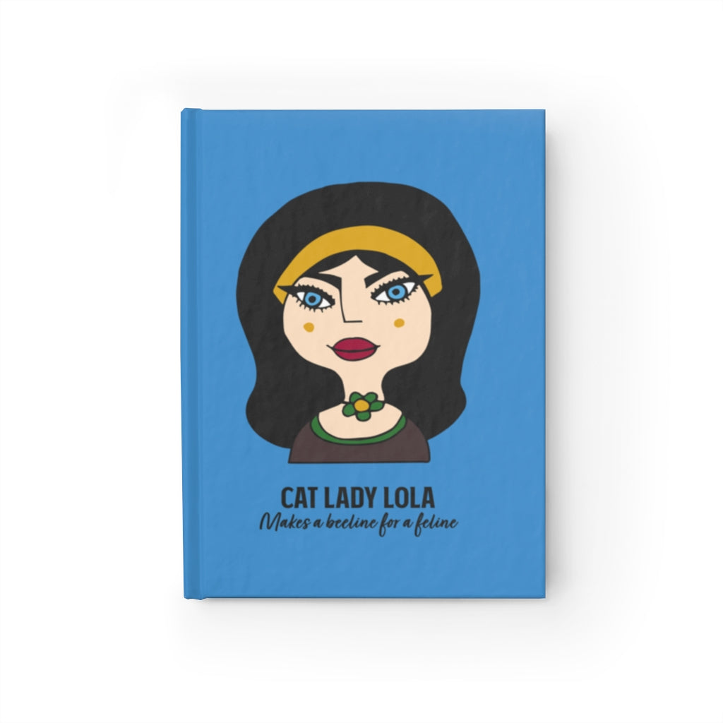 Cat Lady Lola Journal - Ruled Line