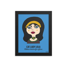 Load image into Gallery viewer, Cat Lady Lola Framed Art