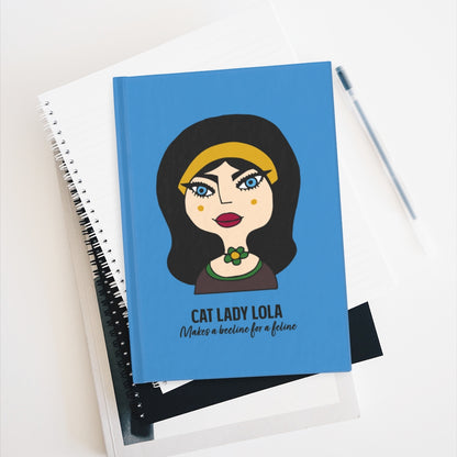Cat Lady Lola Journal - Ruled Line