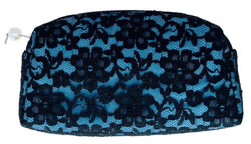 Teal Lace Cosmetic Pouch