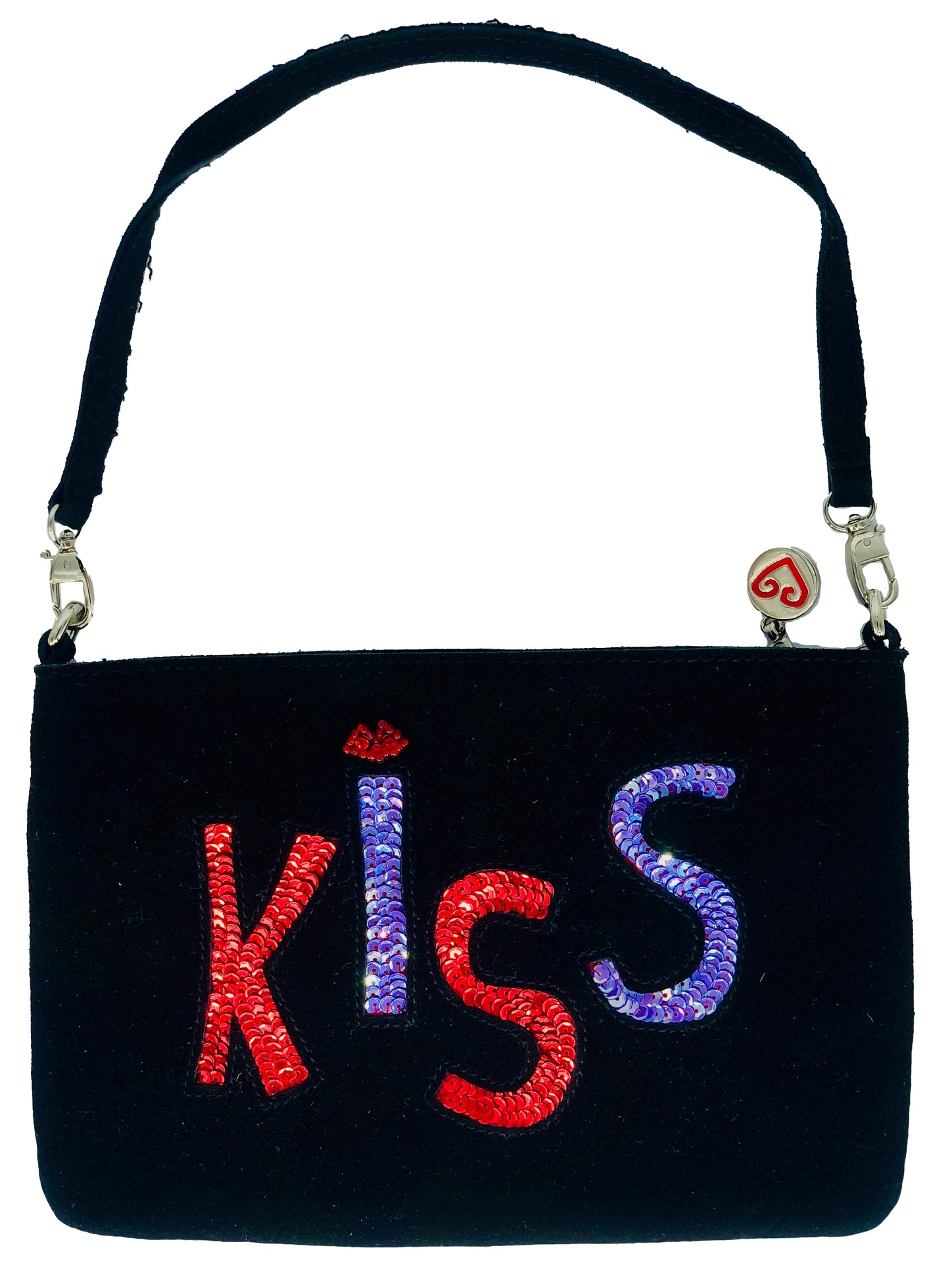 Kiss Suede Clutch