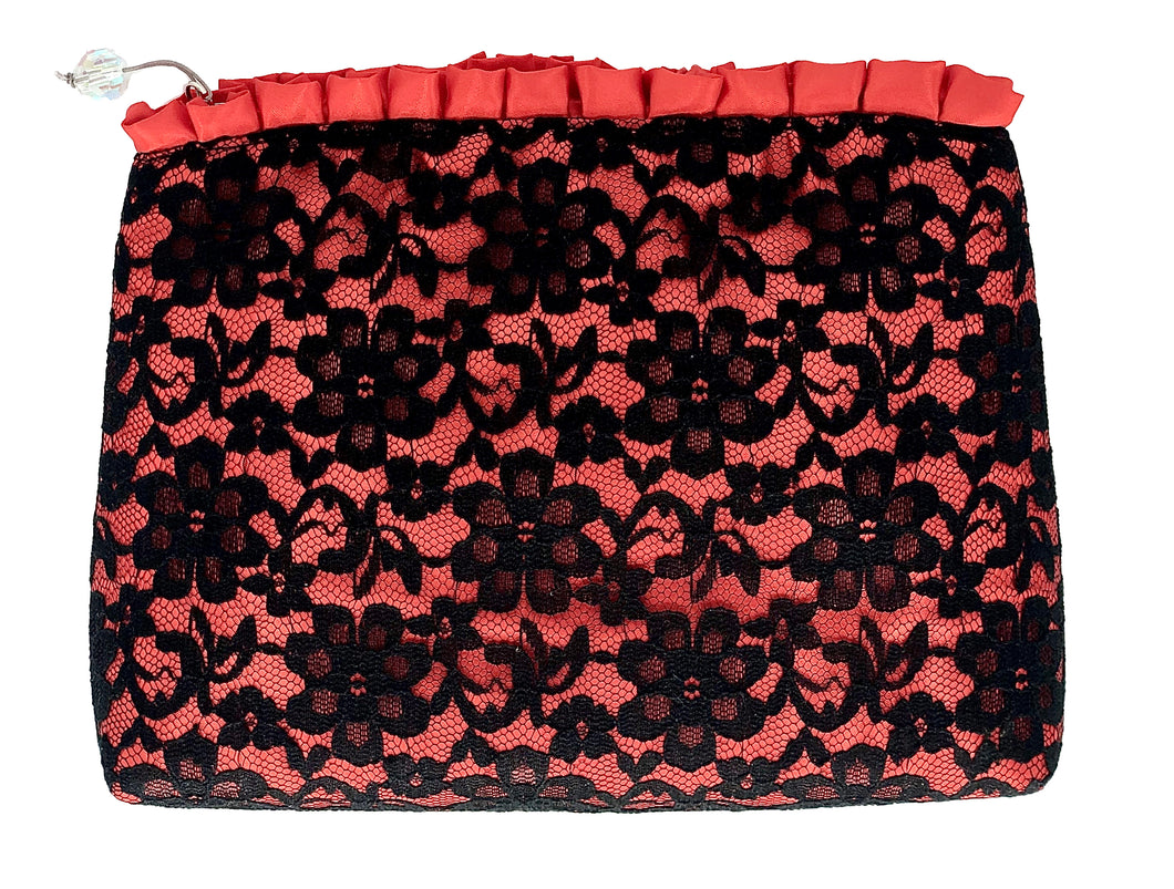 Red Lace Cosmetic Bag