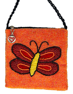 Orange Butterfly Disco Bag